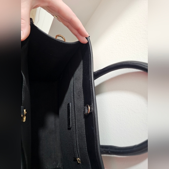 Like Dreams Black Tote with Pink Patch Details - Picture 14 of 16